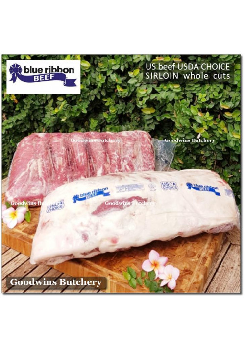 Beef Sirloin America USDA US CHOICE (Striploin / New York Strip / Has Luar) frozen whole cuts BLUERIBBON 6-7 kg/pc (price/kg) PREORDER 2-3 days notice